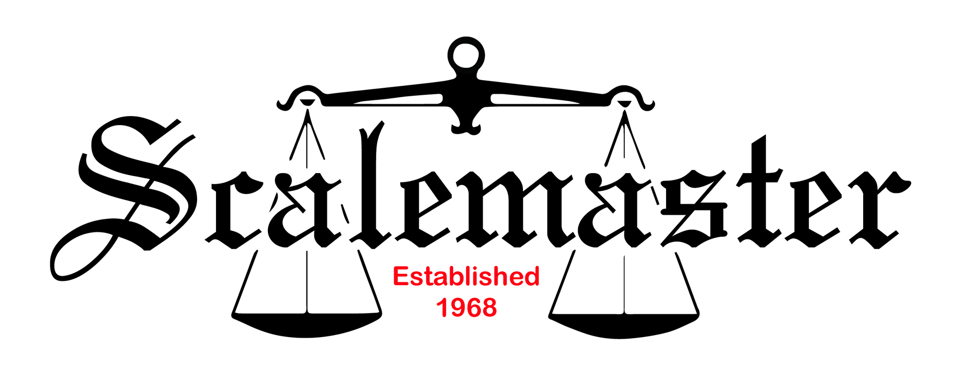 A black and white logo for scalemaster established in 1988
