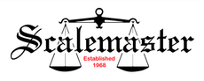 A black and white logo for scalemaster established in 1988