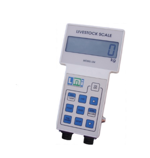 A livestock scale with the number 0 on the screen