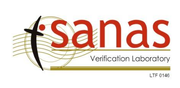 The sanas verification laboratory logo is shown on a white background