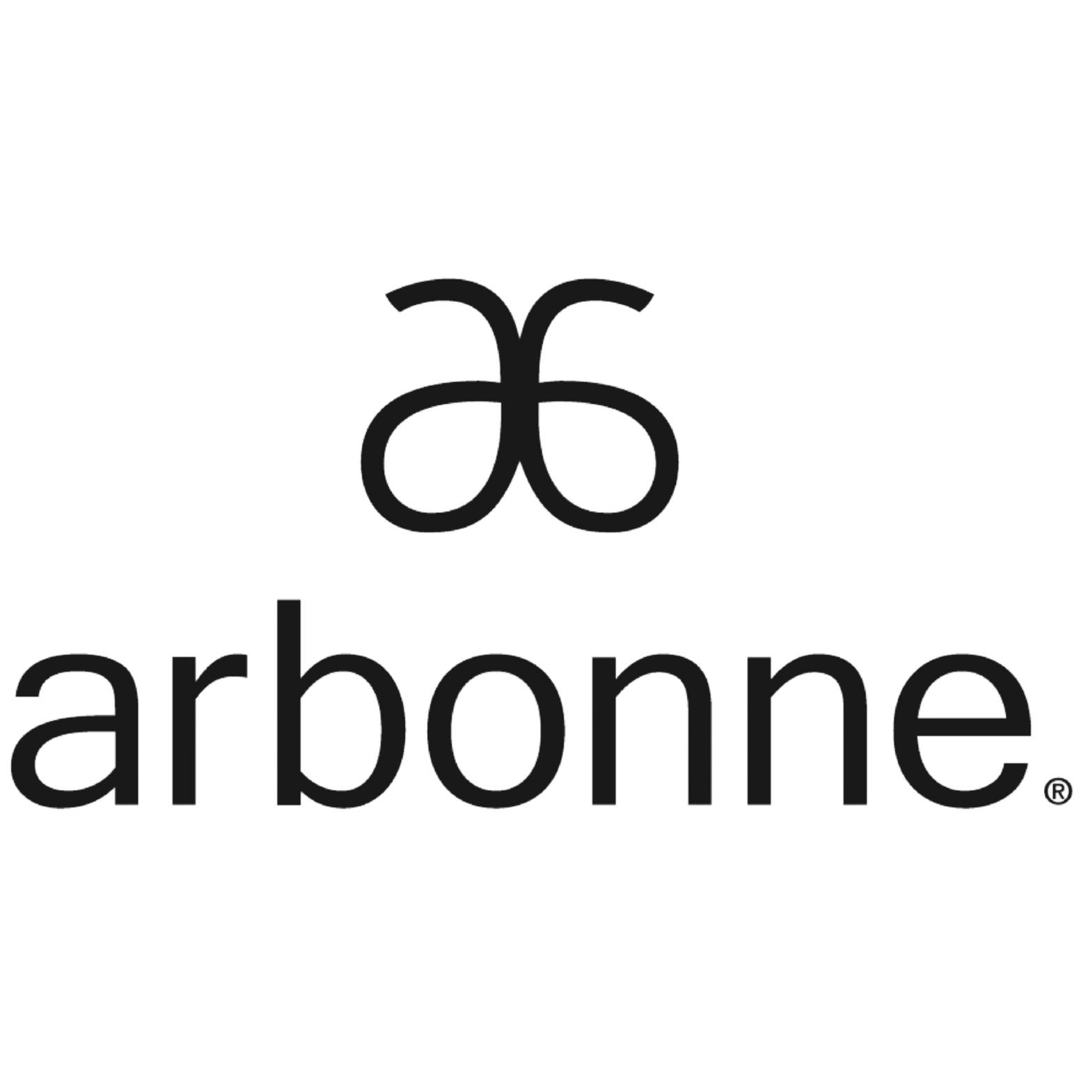 The logo for arbonne is a black and white logo on a white background.