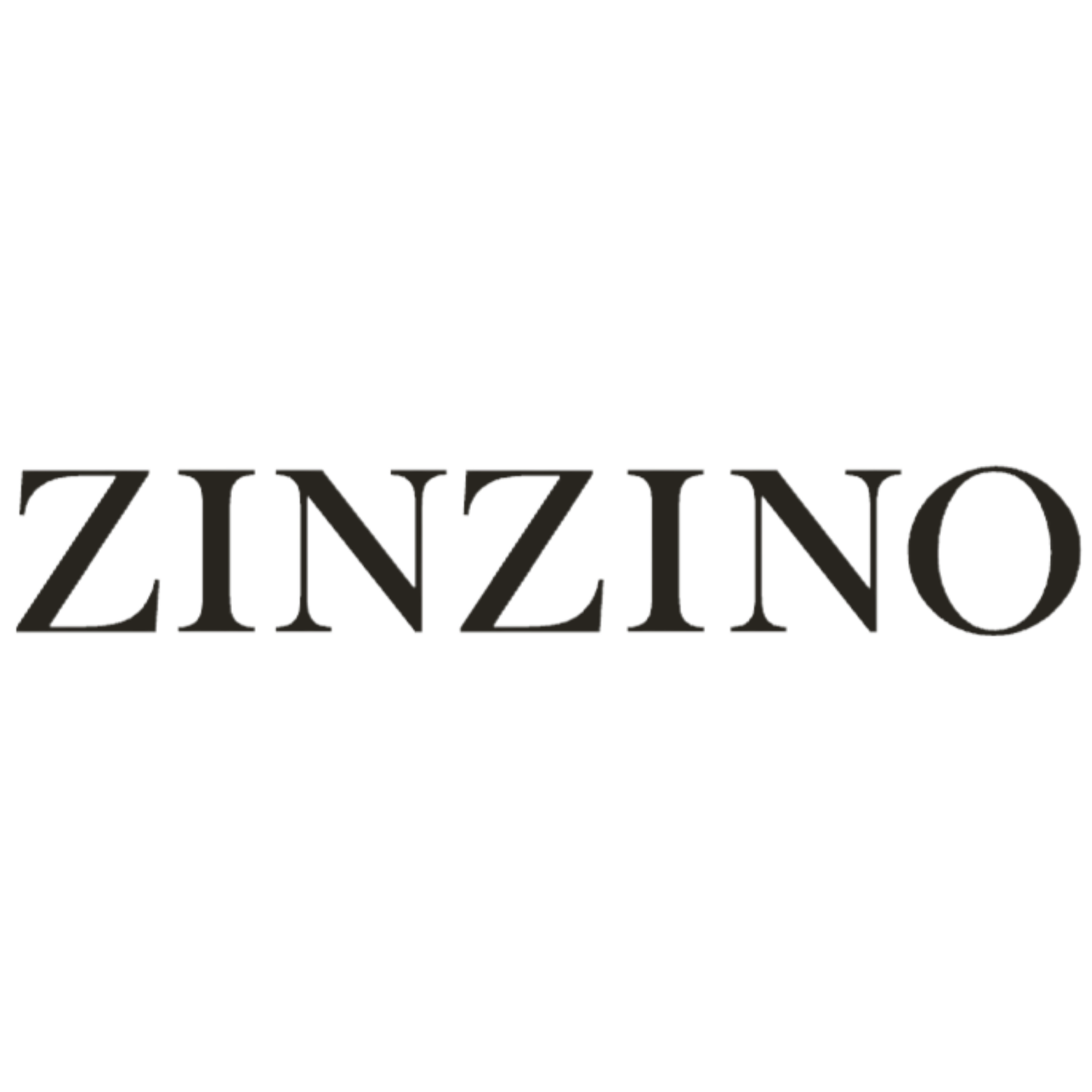 A black and white logo for zinzino on a white background