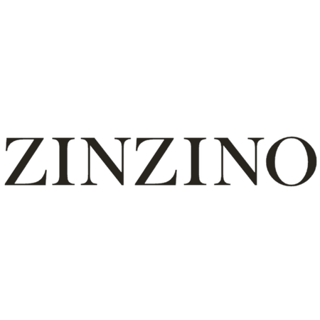 A black and white logo for zinzino on a white background