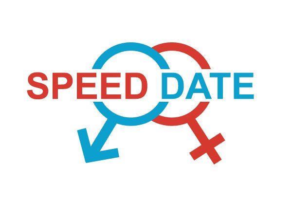 logo per lo speed date con un simbolo maschile e femminile