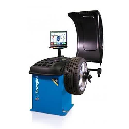 Equilibratrice per pneumatici blu 