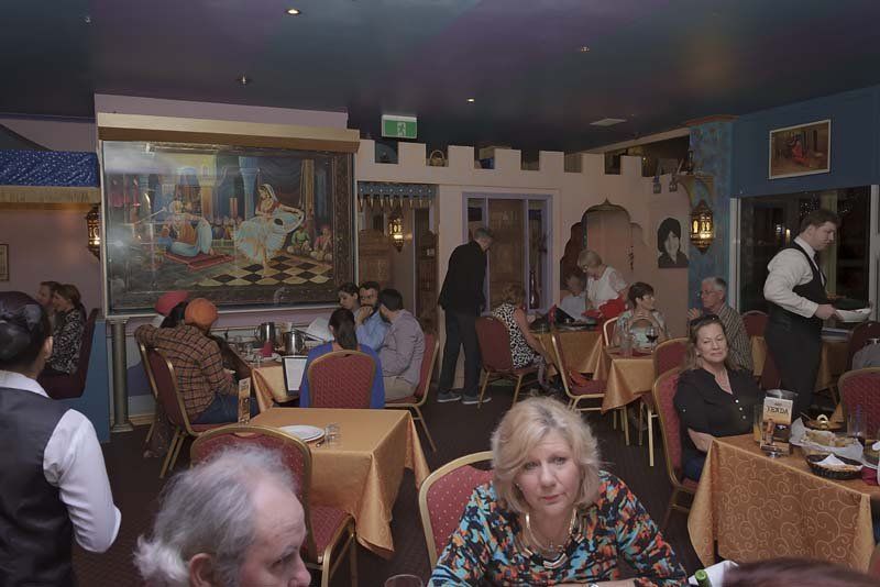People enjoying food at Jaipur Palace