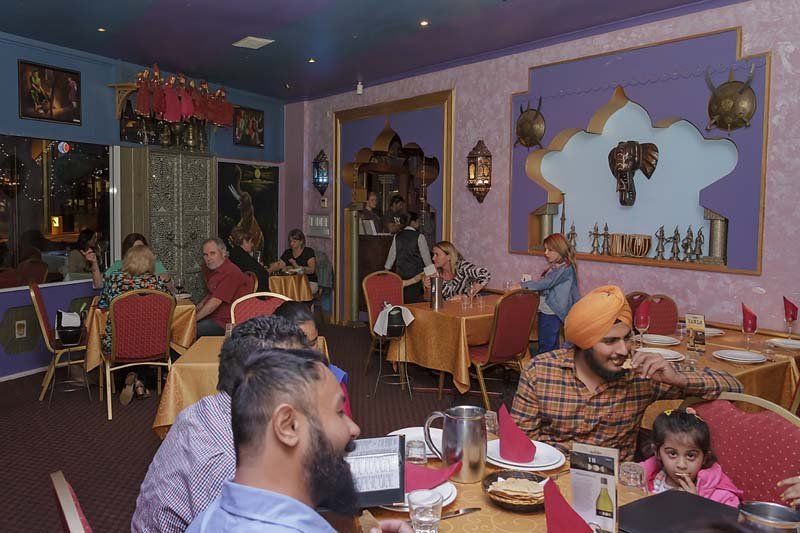 People enjoying food at Jaipur Palace
