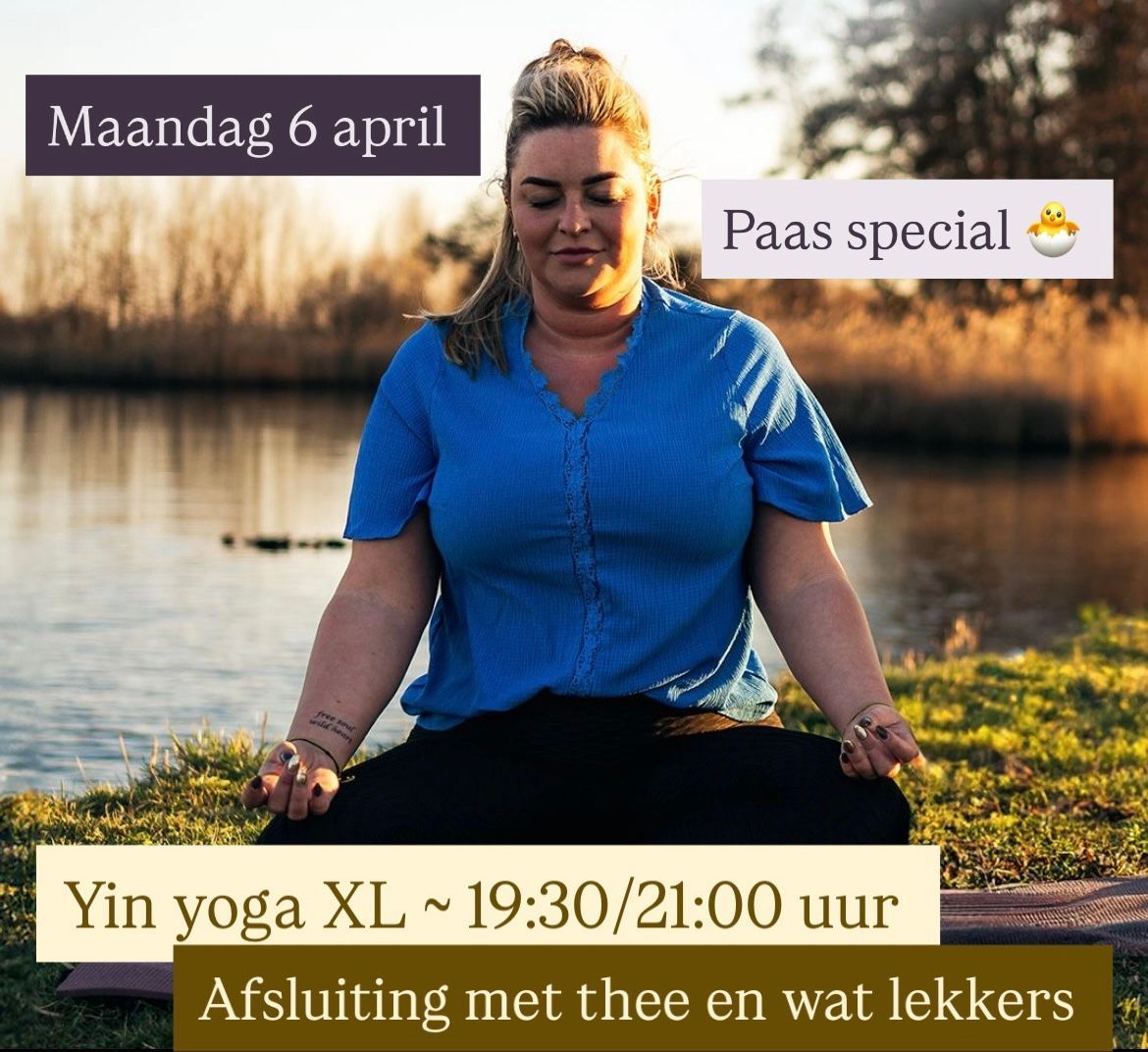 Esmee Evers geeft een Paasspecial XL Yin Yogales bij Hugz in Zelhem