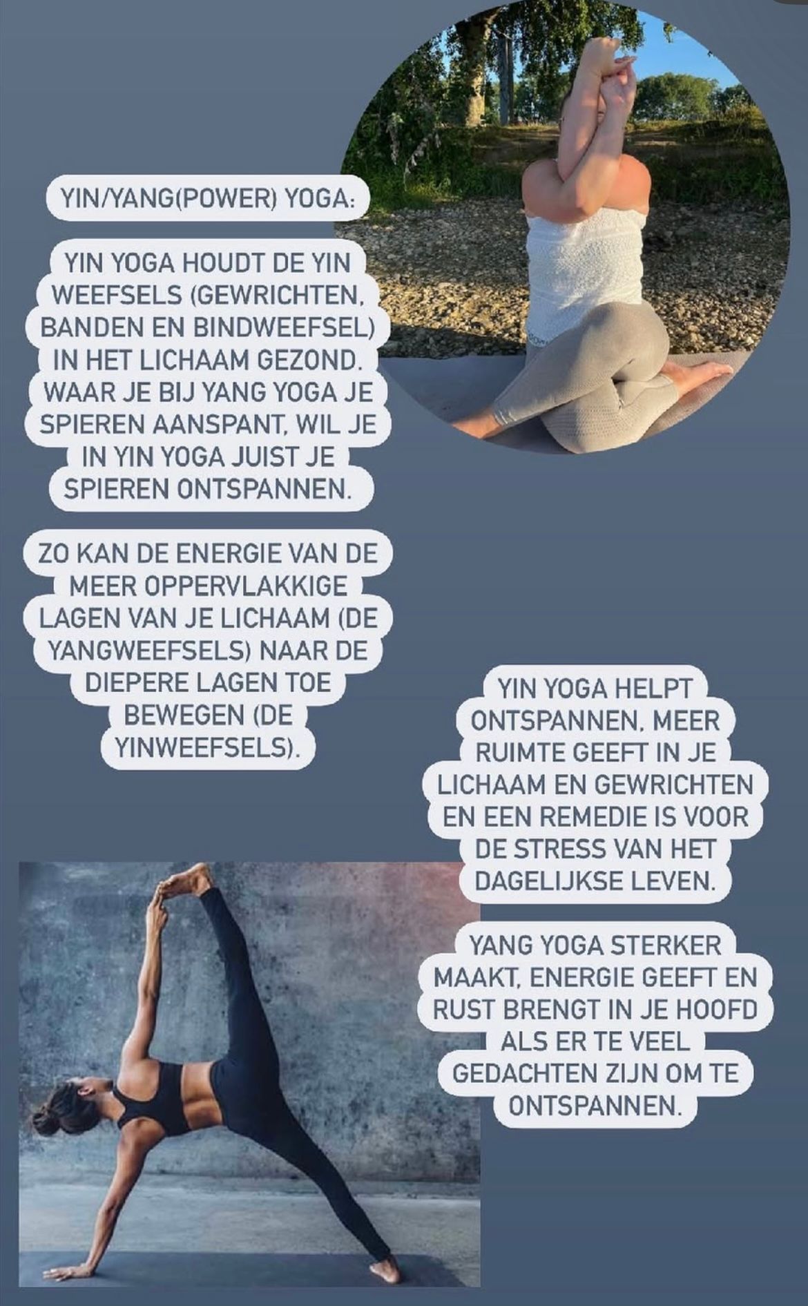 Esmee Evers geeft een yin/yang yogales op 2e Paasdag bij Hugz in Zelhem