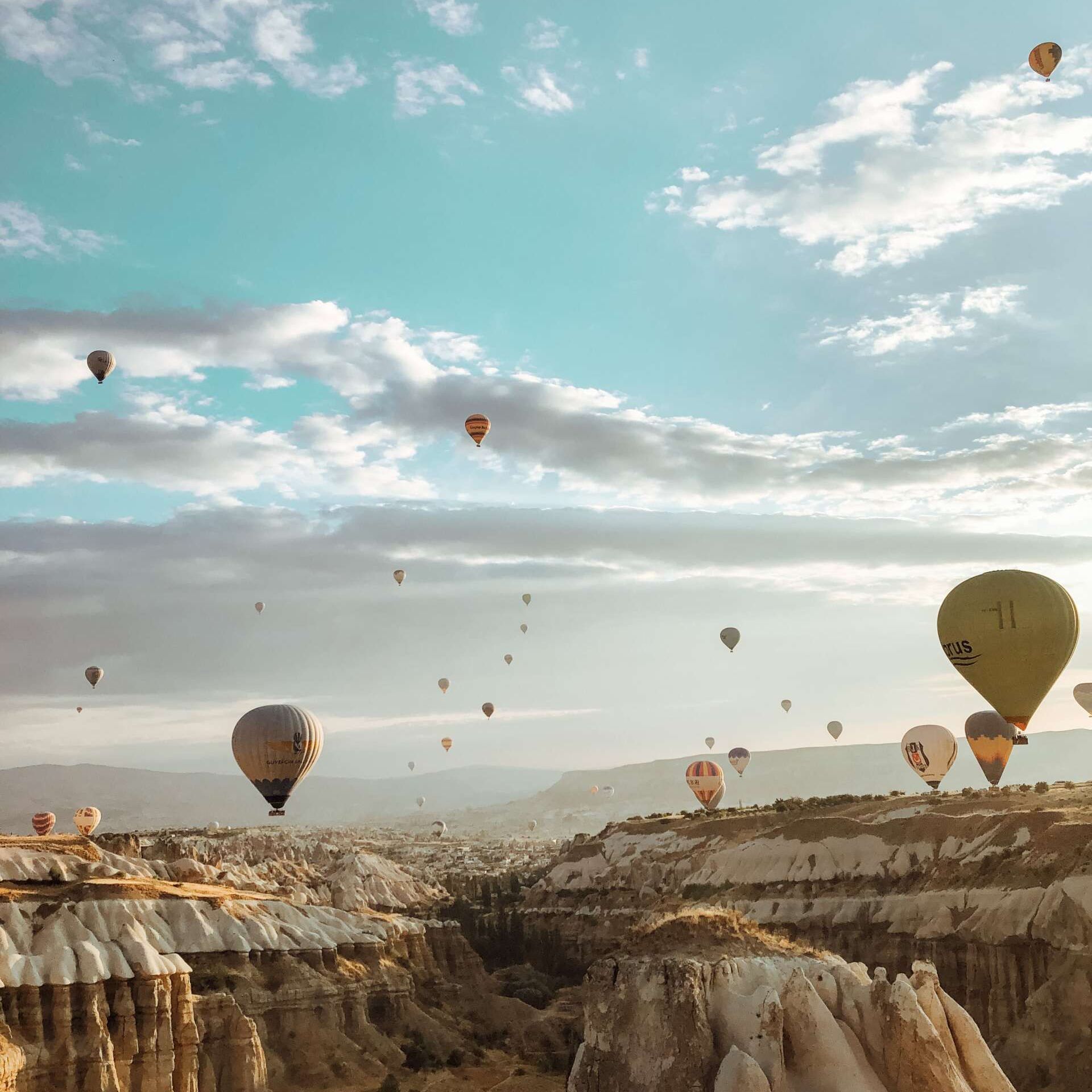 Pigeon Valley in Cappadocia at sunrise