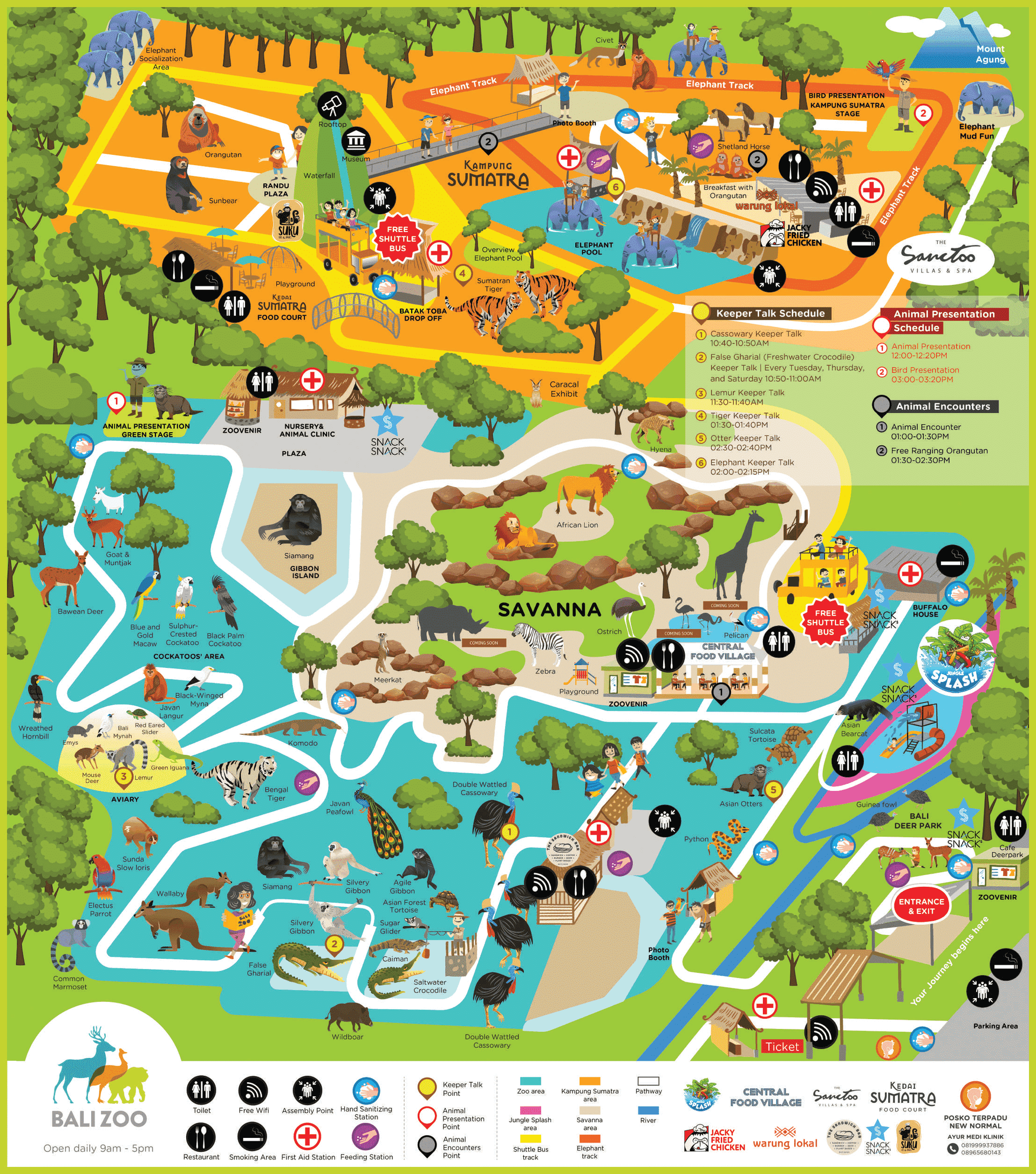 bali zoo map