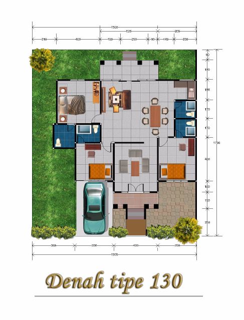 floor plan denah rumah contoh perumahan sierra vista palembang