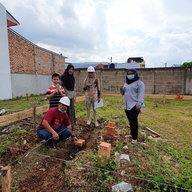 peletakan batu pertama rumah baru di perumahan villa sierra vista palembang