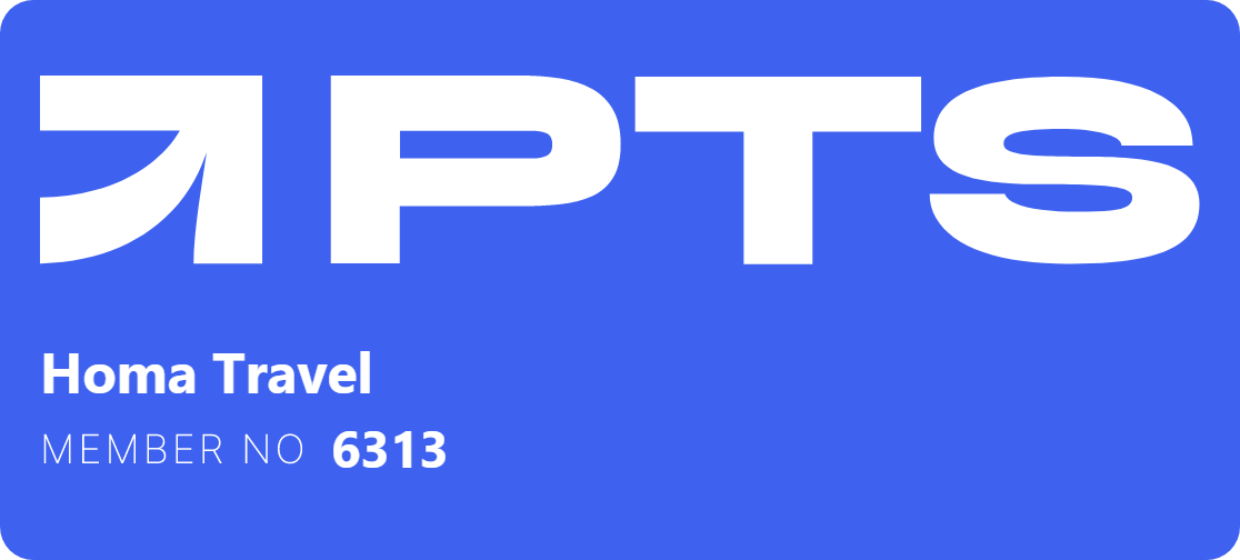 A purple logo with the word pts on it