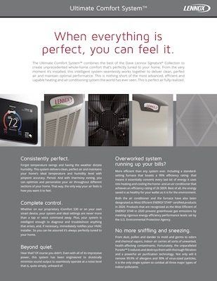 Ultimate Comfort System Product Card — Bossier City, LA — Brooks Heating & Air Conditioning