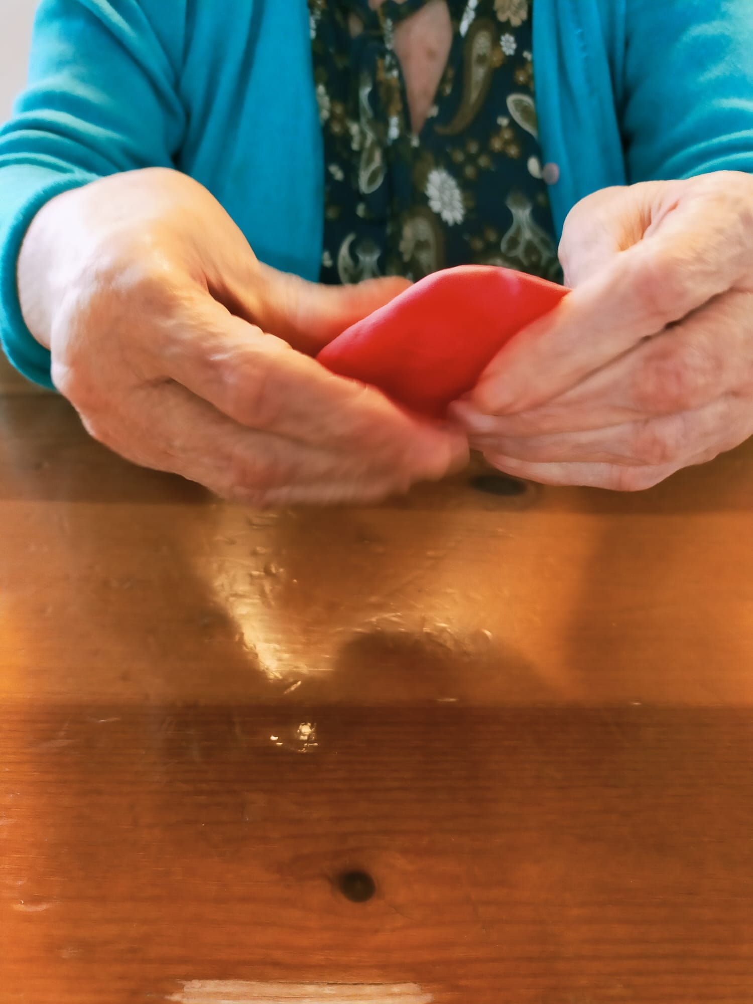 laboratorio manuale con il pongo presso la casa di riposo