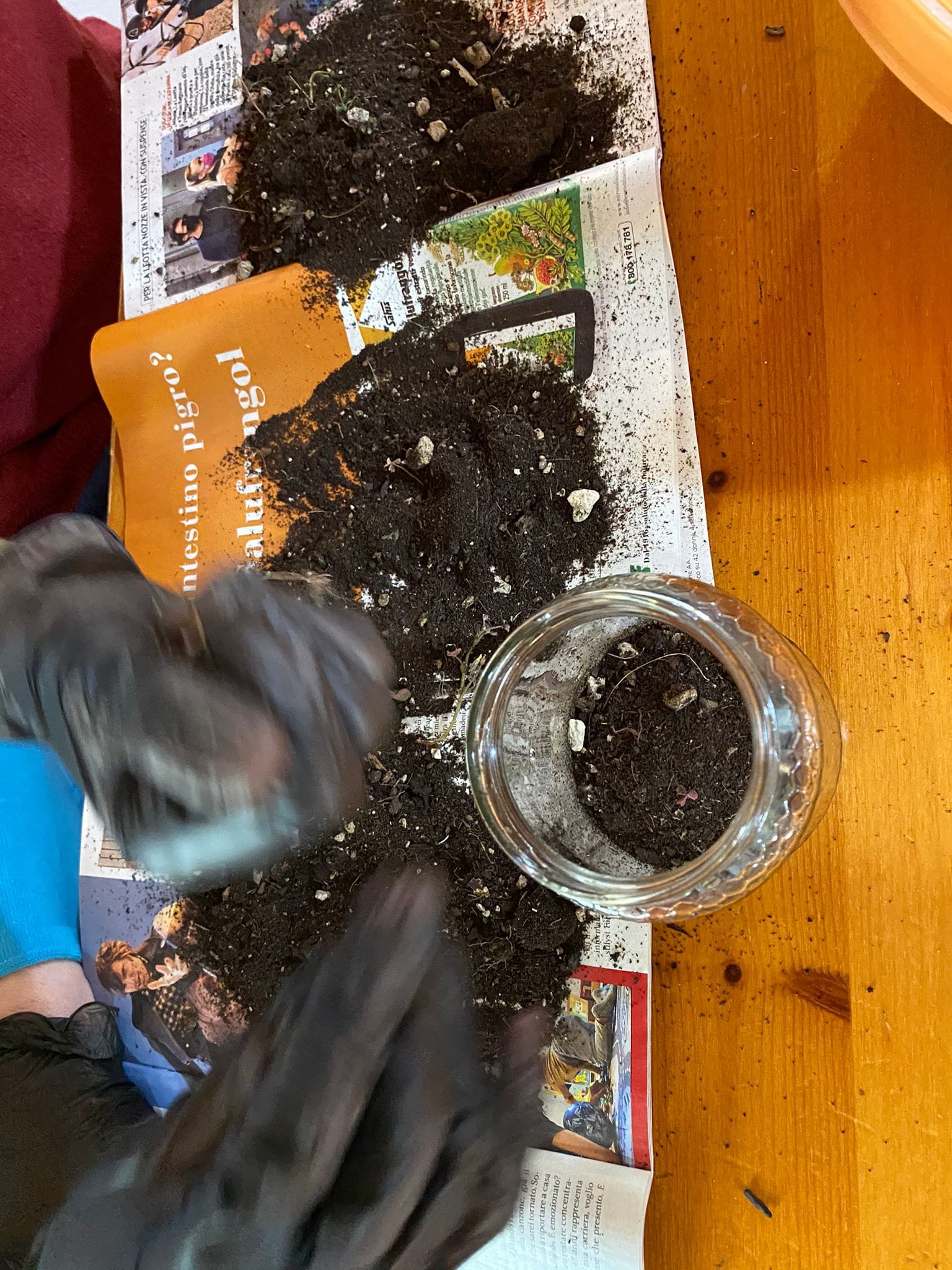 attività di giardinaggio per gli ospiti della residenza