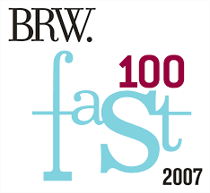 A logo that says brw 100 fast 2007