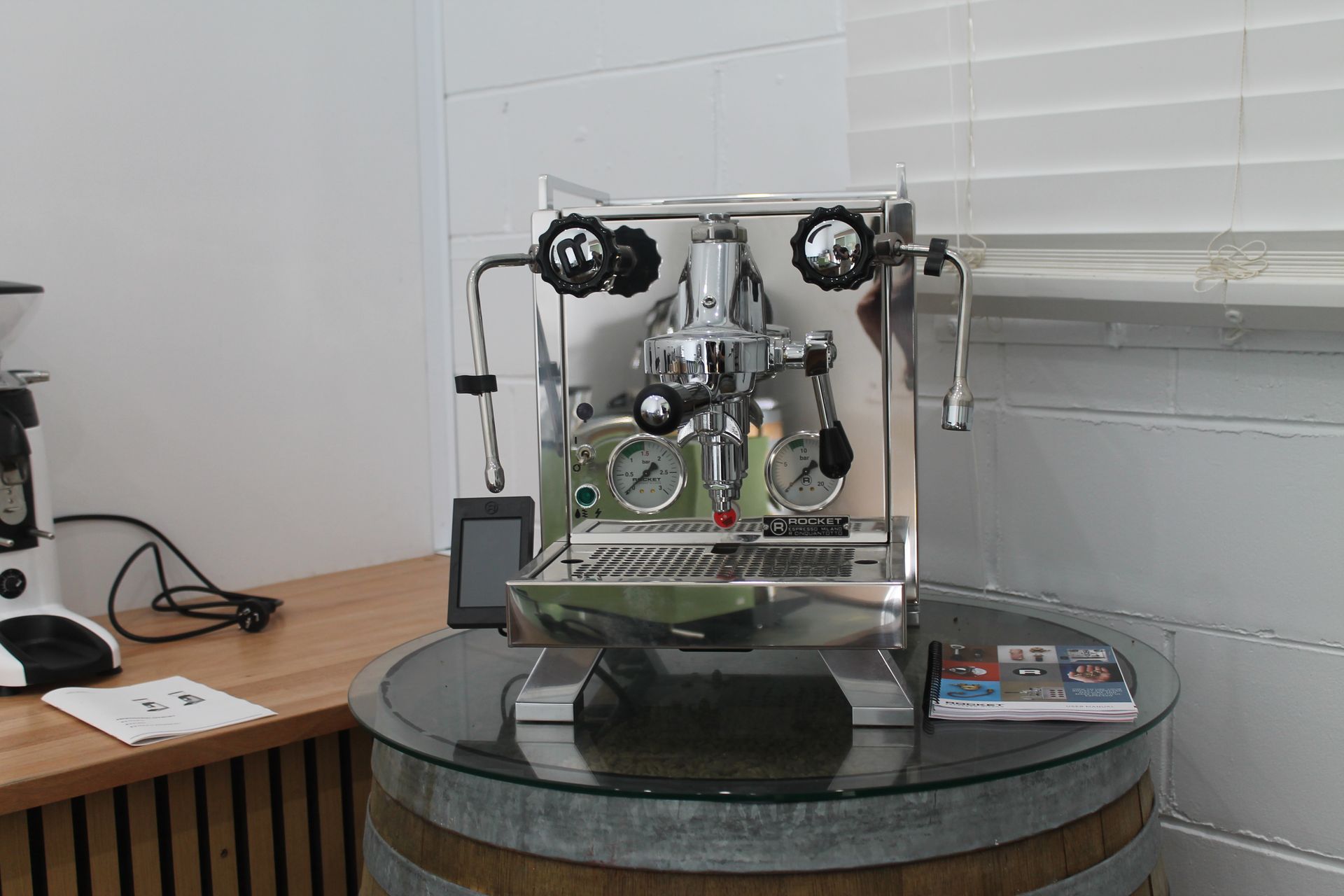 A Silver Coffee machine on a Table — Nat’s Coffee in Alstonville, NSW