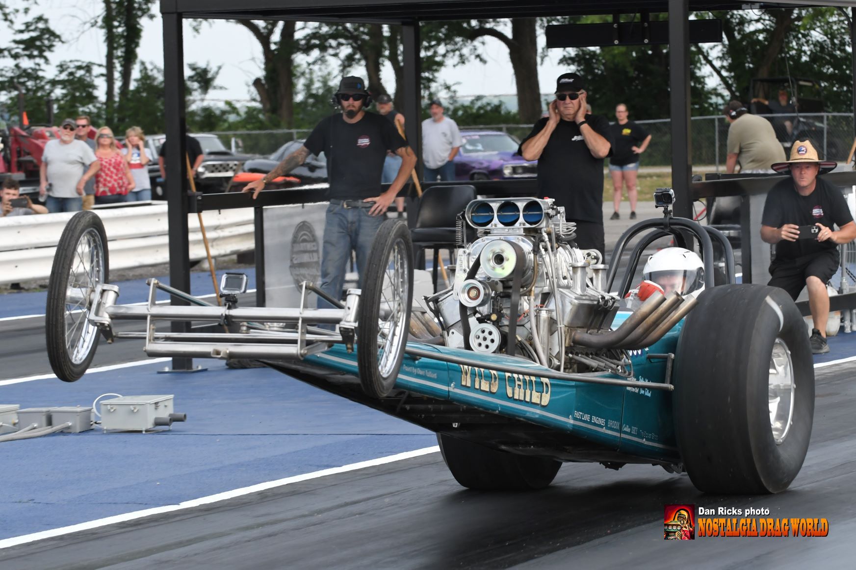 A dragster with the word tnt on the side