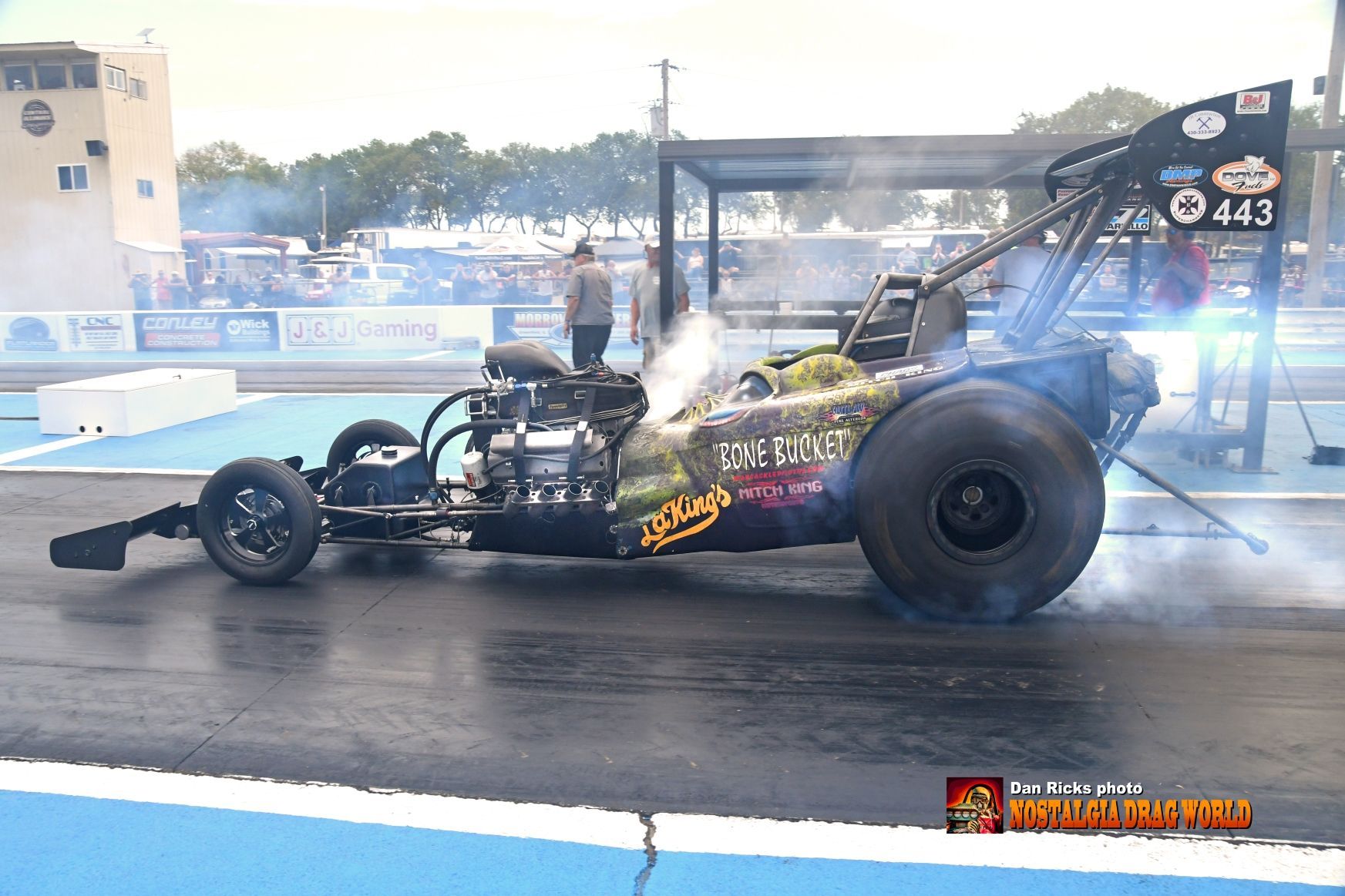 A racing car with the number 441 on the side of it