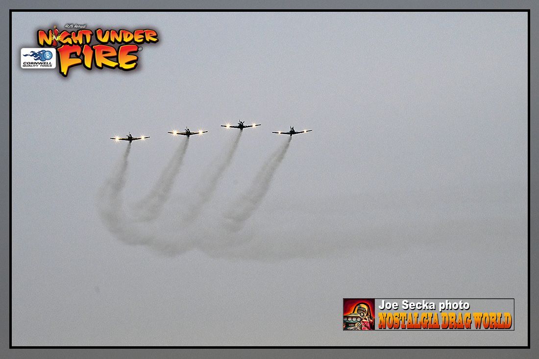 A poster for night under fire shows planes flying in formation