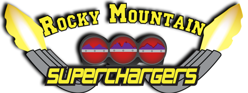 A logo for rocky mountain superchargers is shown