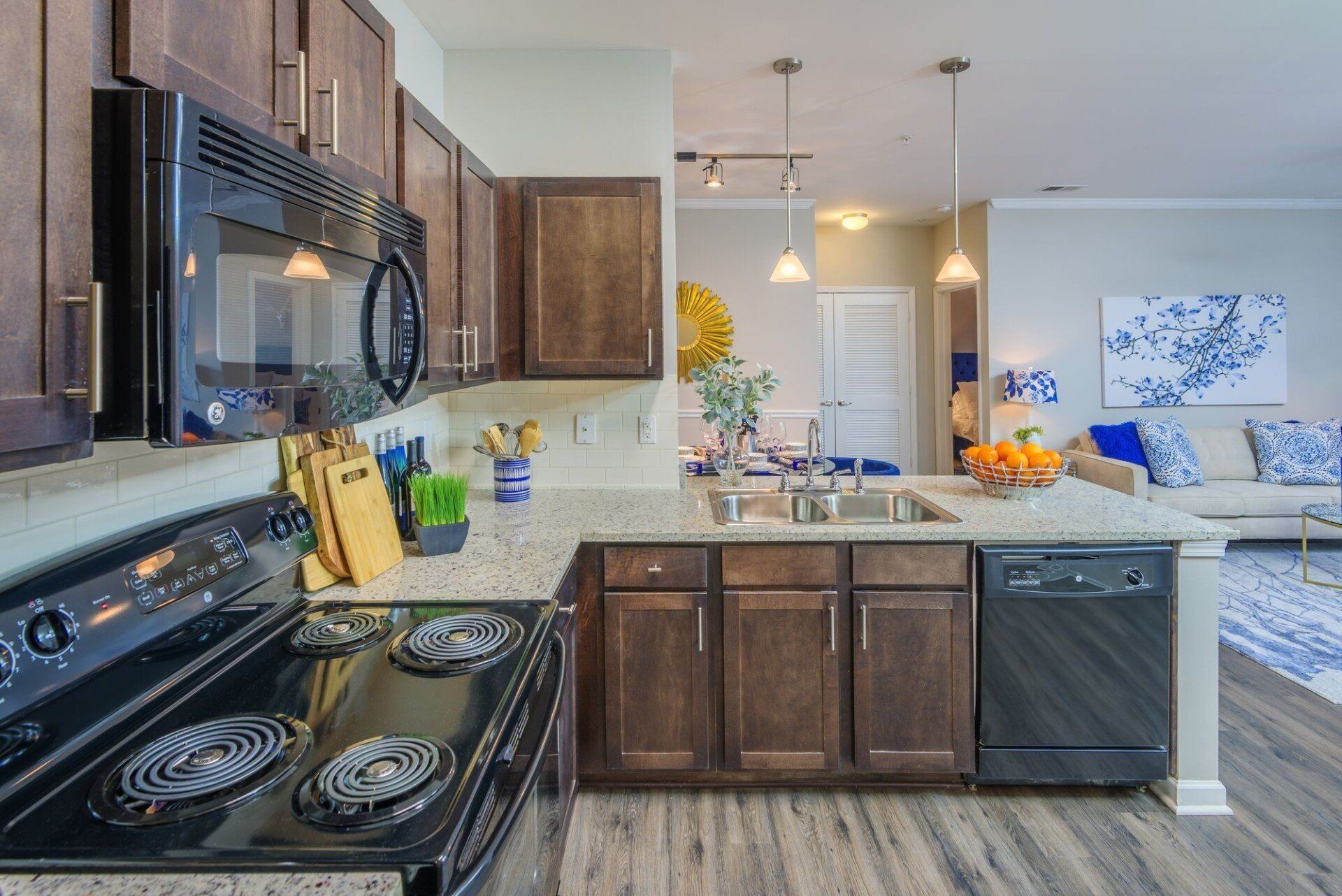 apartment kitchen.