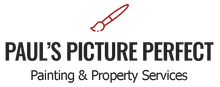 Logo: "Paul's Picture Perfect", with a paintbrush icon, "Painting & Property Services".