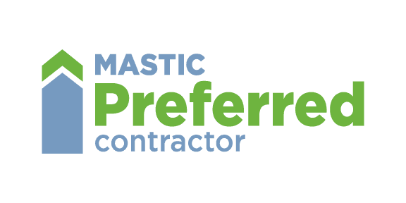 A logo for a company called mastic preferred contractor