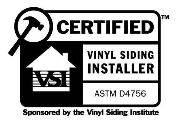 A certified vinyl siding installer is sponsored by the vinyl siding institute