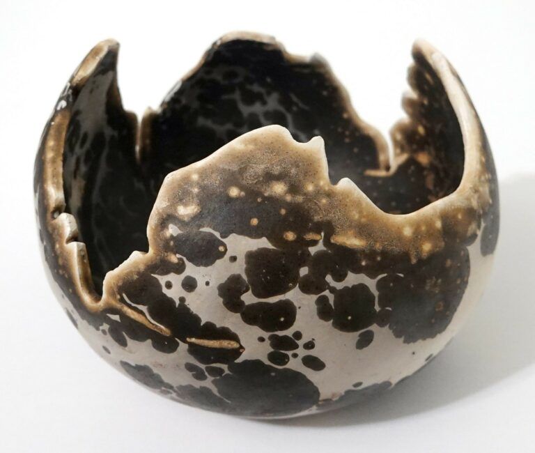 Handbuilt Obvara Raku Bowl - Shelby Prindaville
