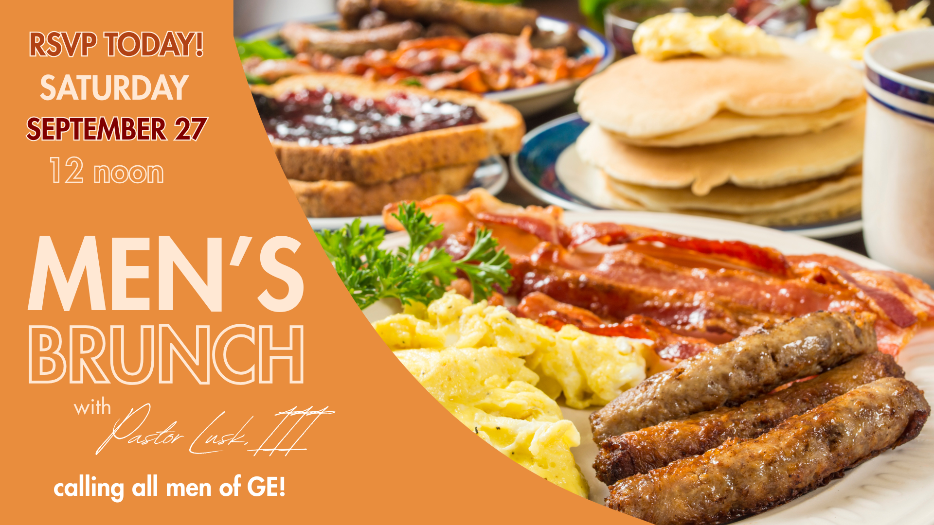Whether you’ve been part of Greater Exodus for three years or thirty, men this brunch is for you!