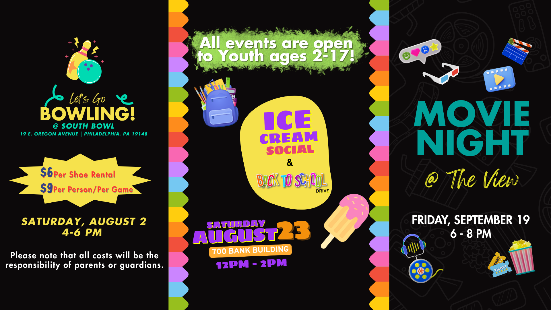 Get ready for some amazing events coming up for our Youth Ministry and Youth Church, open to youth a