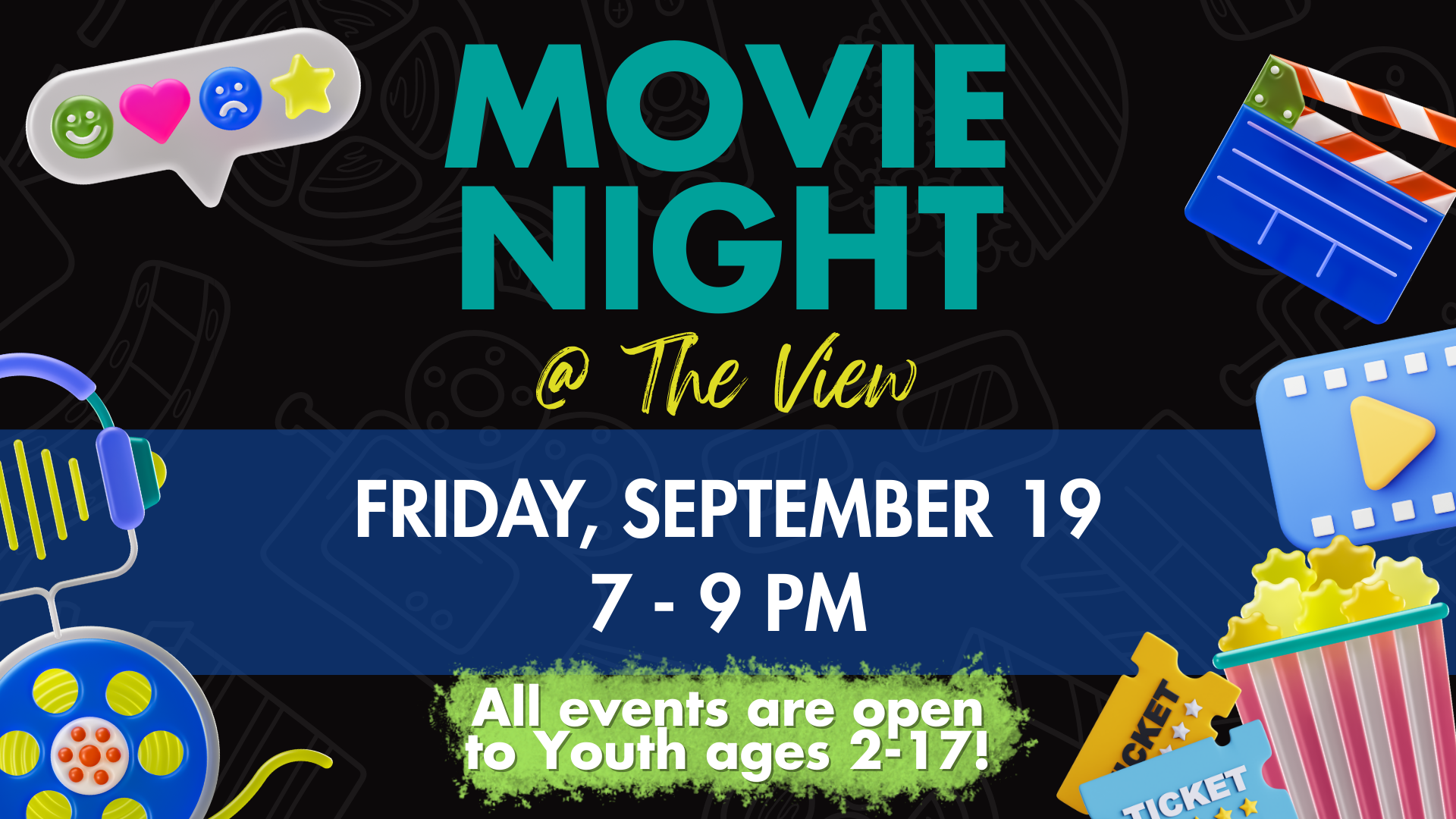 Join us for a movie night hosted by our Youth Ministry and Youth Church! Open to youth ages 2–17!