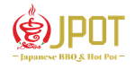 JPOT Japanese BBQ & Hot Pot gold text and red icon logo 