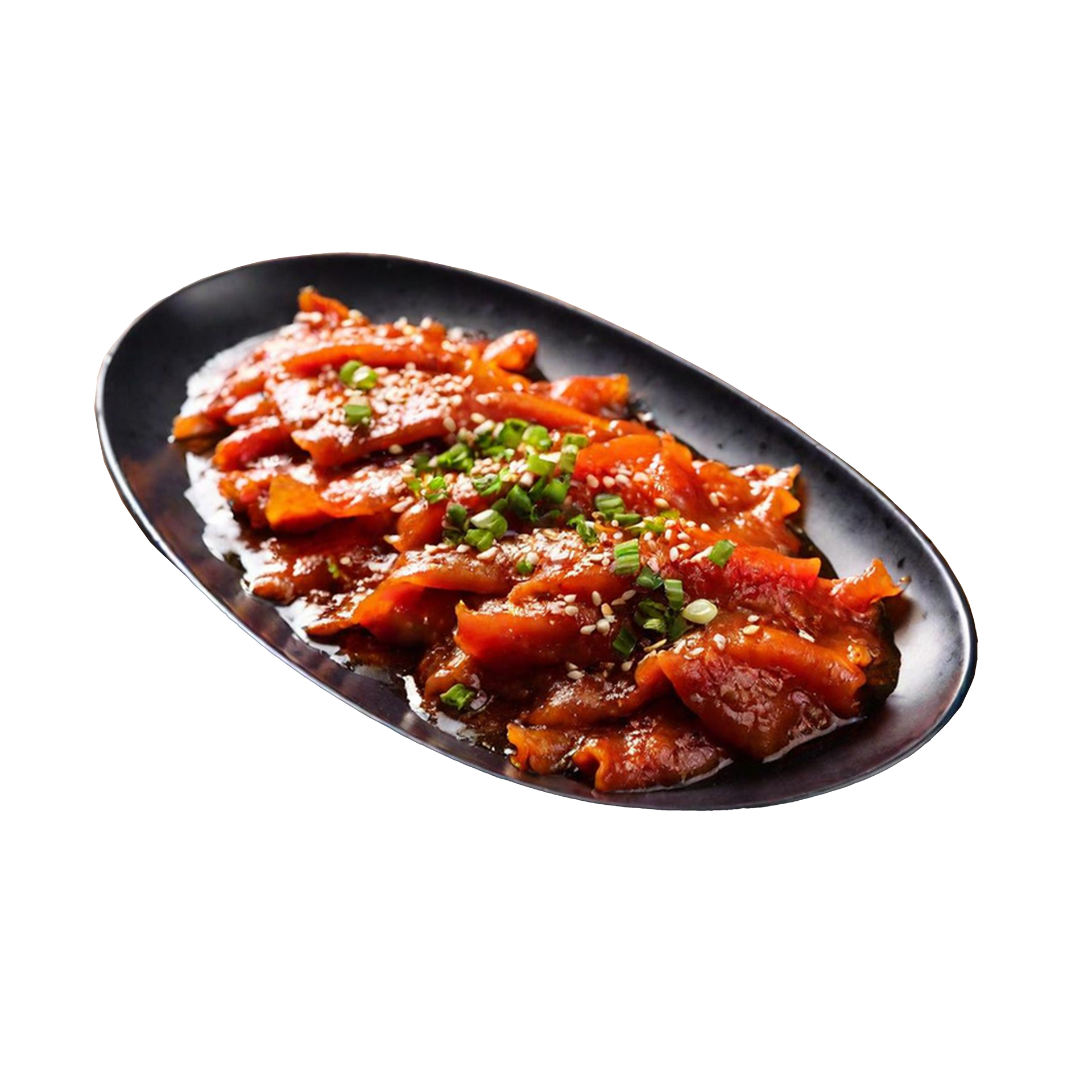 JPOT Japanese BBQ raw spicy pork bulgogi angled view