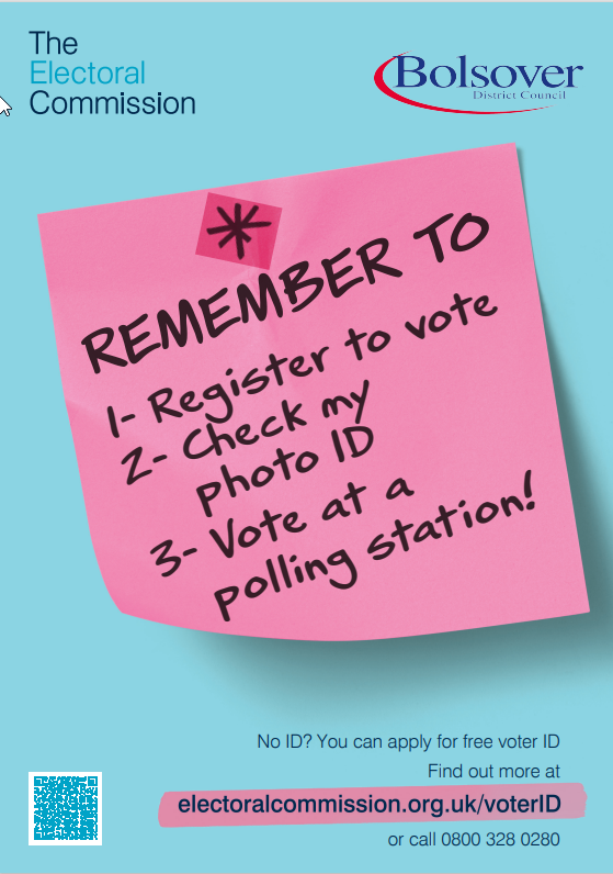 Electoral Commission poster explaining Voter ID requirements