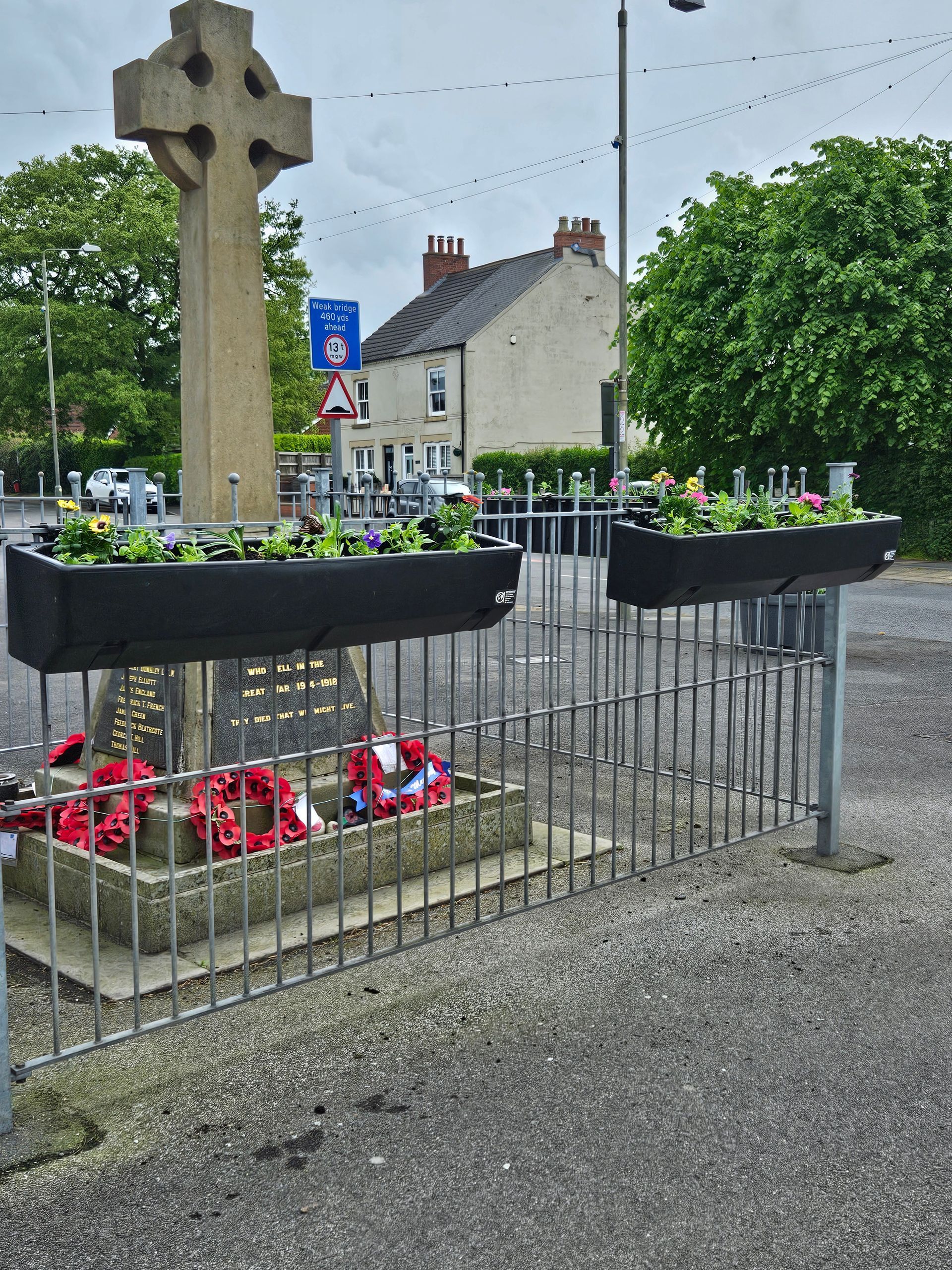 The summer planting at Newton War Memorial