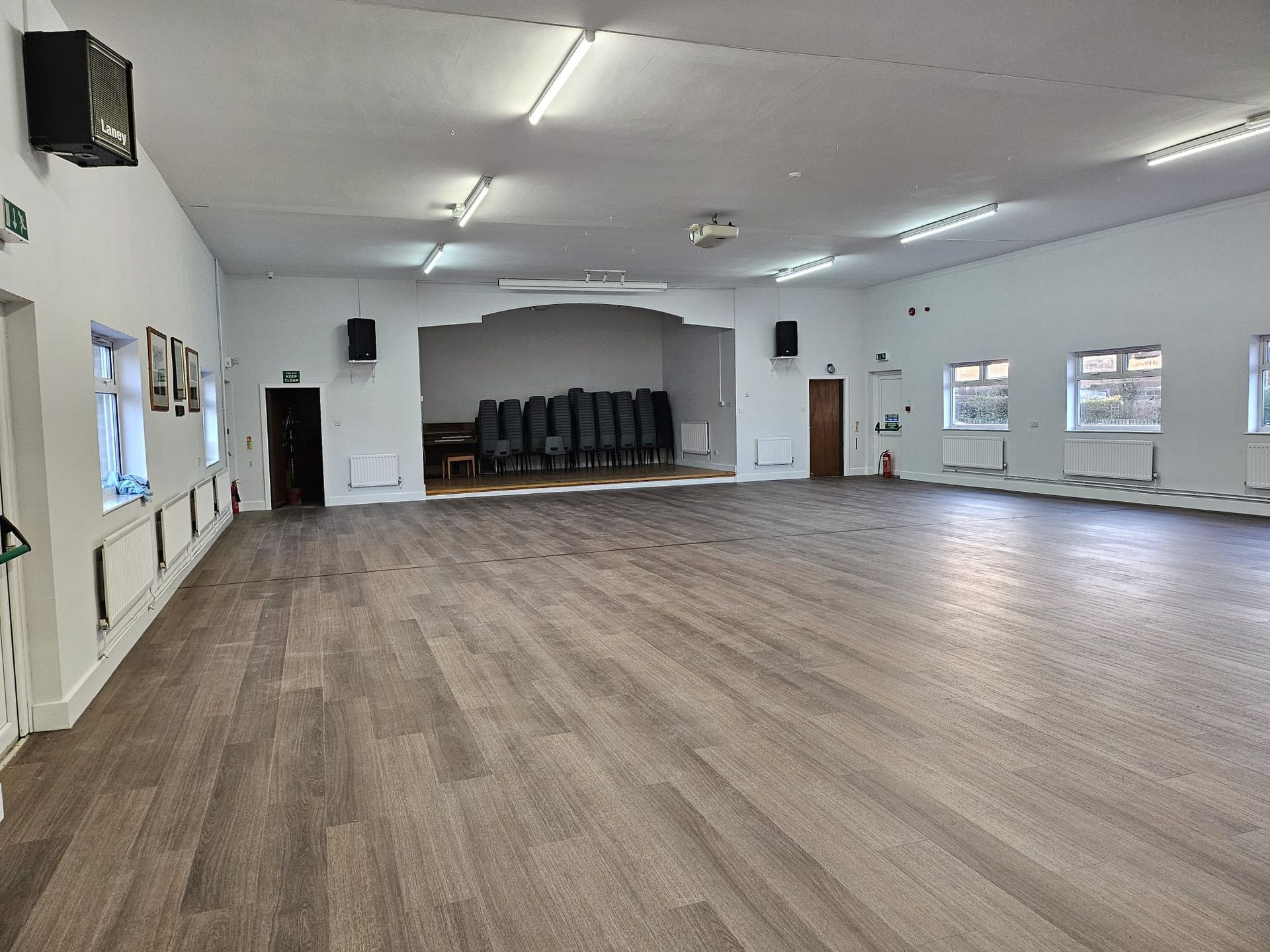 Image of the new floor at Newton Community Centre