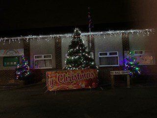 Christmas Tree and lights at Newton Community Centre