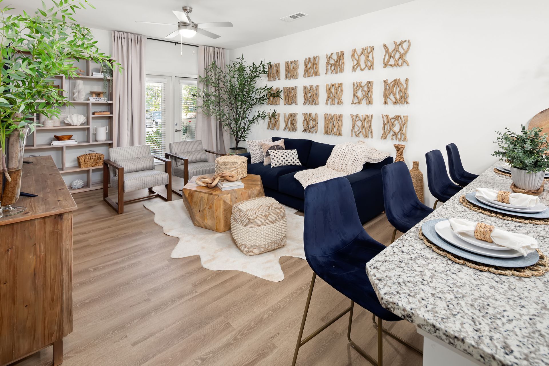Living room at The Harrison at Windsor Hill in North Charleston, SC.