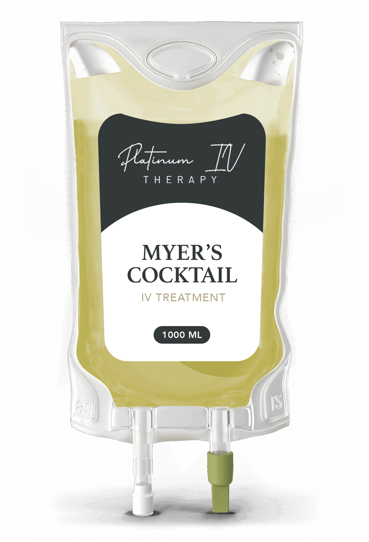 A bag of myer 's cocktail is sitting on a table.