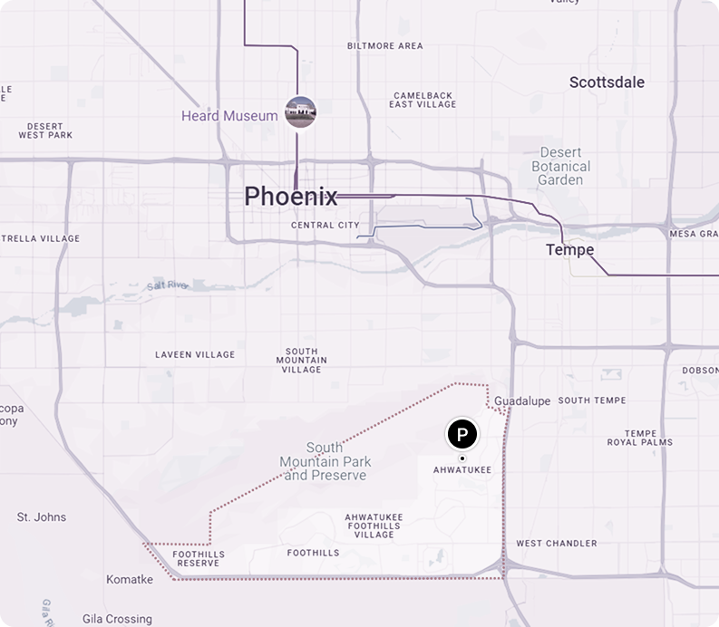 A map showing the location of phoenix in arizona