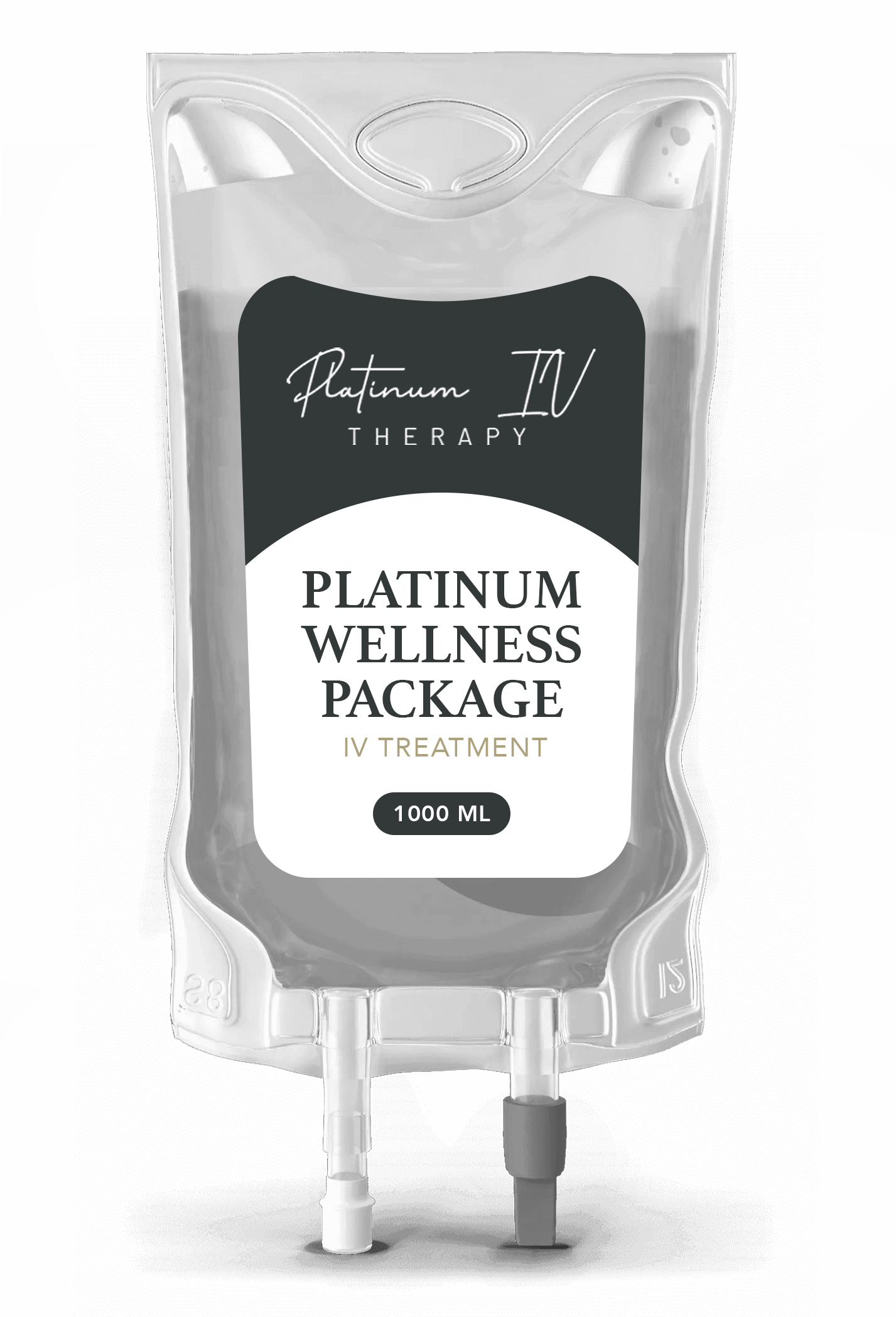 A bag of platinum wellness package on a white background.