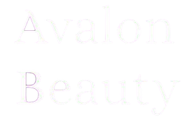 A logo for avalon beauty with bunny ears on it