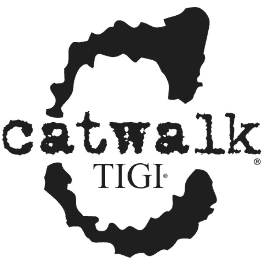 A black and white logo for catwalk tigi hair products