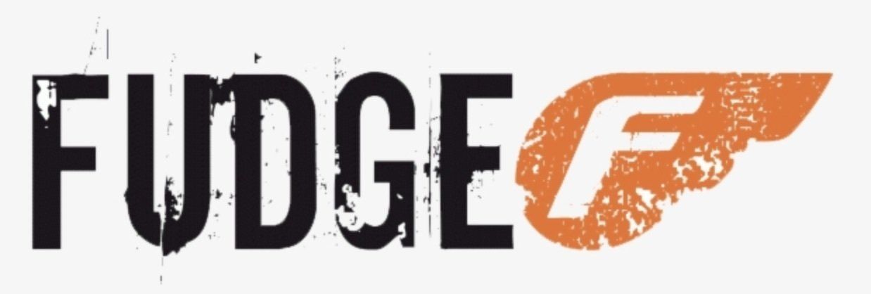 A logo for a company called fudge f