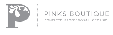 A logo for pinks boutique complete professional organic