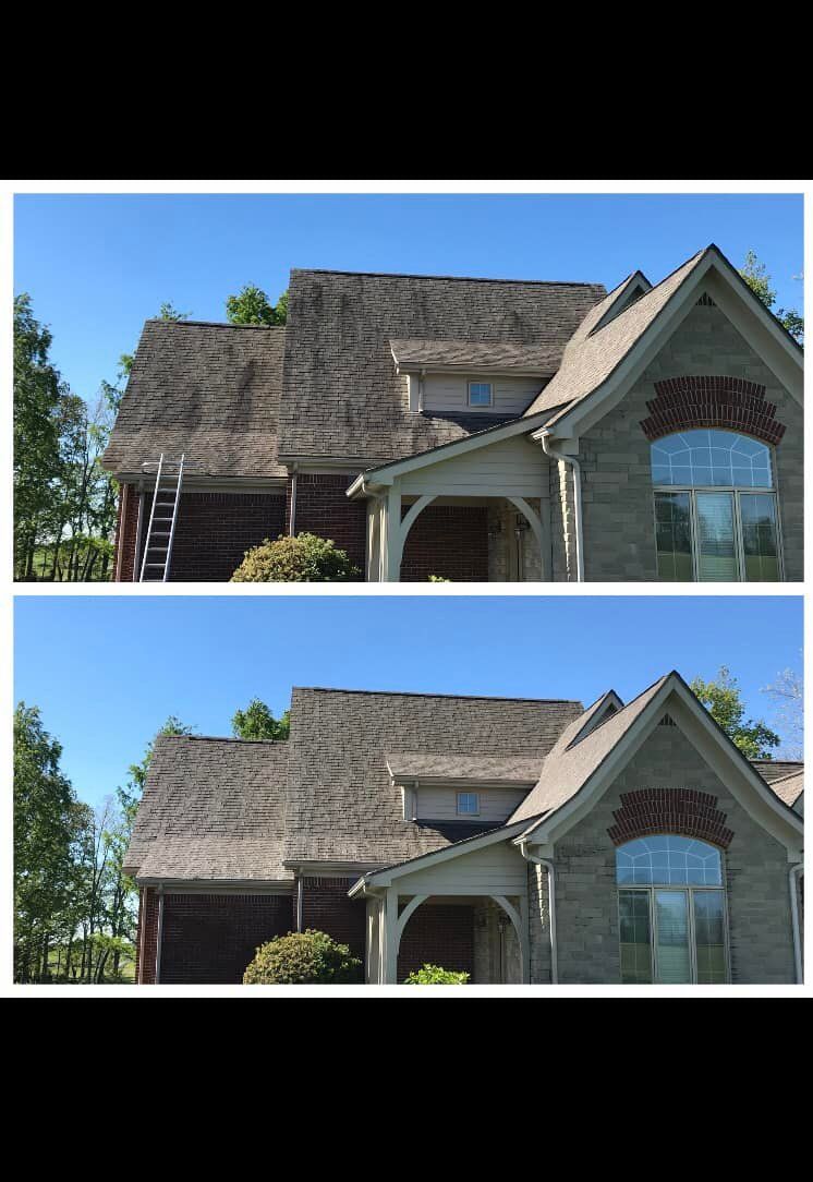 Amazing House Before And After Cleaning — Salem, IN — A & S Pressure Washing & Soft Washing